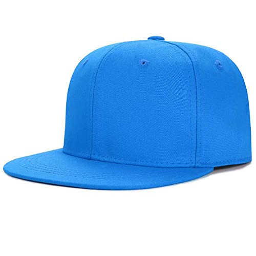 YEKEYI Unisex-Baseballkappe, einfarbiges Visier, Dad-Kappe, Angelmütze, verstellbarer Snapback-Hut, Unisex, Hip-Hop-Baseballkappe, blau, Einheitsgr��e von YEKEYI