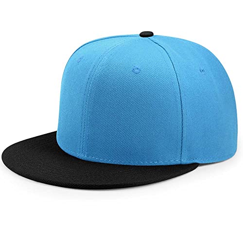 YEKEYI Unisex Baseball Cap Visor Dad Cap Fishing hat Flat Adjustable Snapback Hat Unisex Hip Hop Baseball Cap, Blasky, Einheitsgröße von YEKEYI