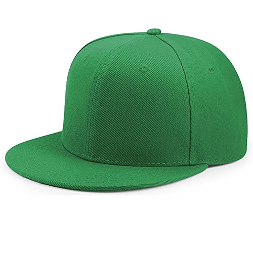 YEKEYI Unisex-Baseballkappe, einfarbiges Visier, Dad-Kappe, Angelmütze, verstellbarer Snapback-Hut, Unisex, Hip-Hop-Baseballkappe, Grün , Einheitsgr��e von YEKEYI