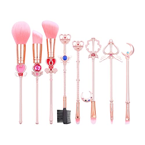 makeup brush set Makeup Brushes Set 8pcs Pink Cosmetic Brushes Set Tools Kit Eye Shadow Blush Brush Cute Foundation Concealer Brushes Tool multifunctional makeup brush von YEKIM