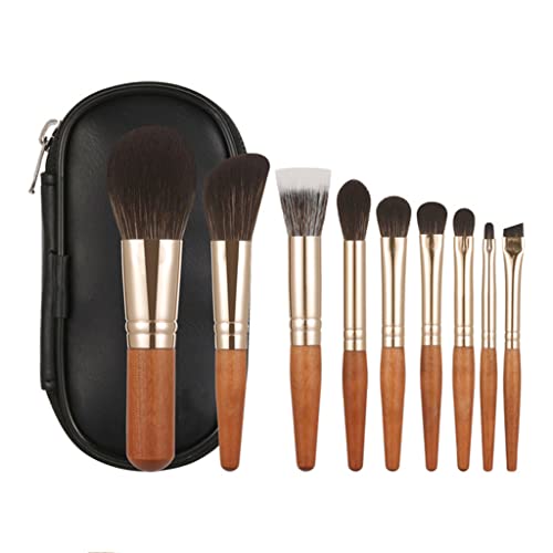 makeup pinsel set Tragbare Make-up Pinsel Set 8/9 stücke Professionelle Mit Pu Leder Veranstalter Reise Mini Puder Kontur Lidschatten Schönheit Pinsel multifunktionale make-up pinsel von YEKIM