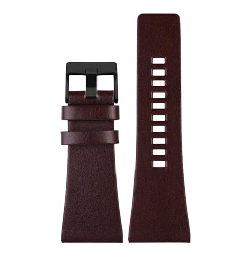 YELEMEABHB Lederarmband passend for Diesel DZ7406 DZ7408 DZ4280 DZ4343 Uhrenarmband 22 mm 24 mm 26 mm 28 mm 30 mm 32 mm 34 mm Herrenarmband Uhrenarmband(Brown black clasp,22mm) von YELEMEABHB