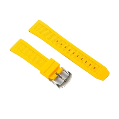 YELEMEABHB Silikonarmband 20 mm 22 mm passend for Citizen Series Quick Release Sports Waterproof Watch Band individuell angepasst Uhrenarmband(Yellow,22mm) von YELEMEABHB