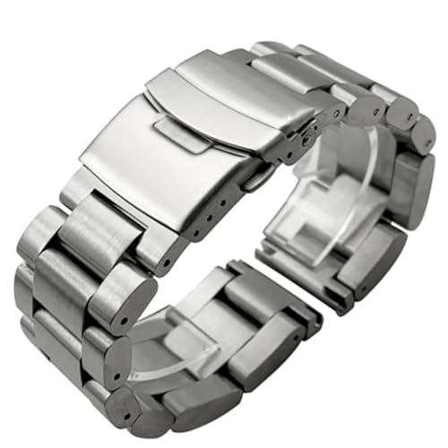 YELEMEABHB Solide Verdickung 5,5 mm 316L Edelstahl Uhrenarmbänder Silber 22 mm 24 mm 26 mm Metall Uhrenarmband Armband Armbanduhren Armband Uhrenarmband(Silver,26mm) von YELEMEABHB