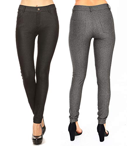 YELETE Damen Jegginghose Basic Five Pocket Stretch - mehrfarbig - Mittel von YELETE