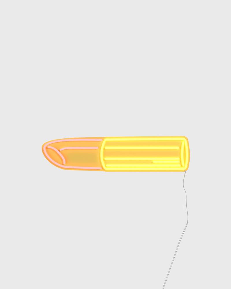 YELLOWPOP GOLDEN LIPSTICK YP X TOM WESSELMANN LED NEON - EU PLUG men Lighting yellow in Größe:ONE SIZE von YELLOWPOP