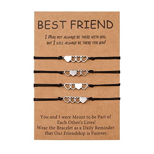 YELUWA 4 Pcs Bester Freund Freundschaft Armband Schwestern Schwester Beste Freundin Geschenke Herz Entfernung Lang Beziehung Armbänder Geburtstag Geschenk Für Teenager Mädchen Frauen Mutter Töchter YELUWA 4 Pcs Bester Freund Freundschaft Armband Schwestern Schwester Beste Freundin Geschenke Herz Entfernung Lang Beziehung Armbänder Geburtstag Geschenk Für Teenager Mädchen Frauen Mutter Töchter von YELUWA