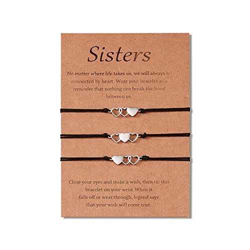 YELUWA Hohle Liebe Pinky Promise Distanz Matching Armbänder für Mutter Tochter Schwester Freund Freundin Beste Freunde Paar Familie Handgefertigte Beziehungsarmband Geschenke YELUWA Hohle Liebe Pinky Promise Distanz Matching Armbänder für Mutter Tochter Schwester Freund Freundin Beste Freunde Paar Familie Handgefertigte Beziehungsarmband Geschenke von YELUWA