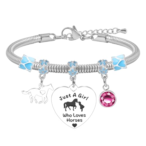 YELUWA Pferde Mädchen Geschenk, Pferde Geburtstag 8 9 10 11 12 Jahre Pferde Armband Geburtstagsgeschenke Für Frauen Tochter Freund Schwestern Ehefrauen Pferdeliebhaber Familie Mit Geschenk-Box von YELUWA