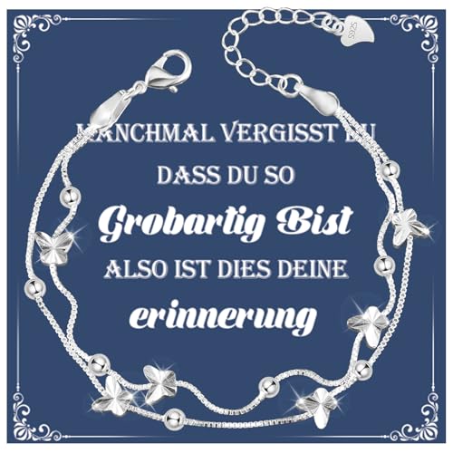 YELUWA Schmetterling Armband Silber 925 Damen, Schichten Verstellbarer Damen Armband, Armkette Frauen, Freundschafts Armbänder Geburtstag Geschenk für Mädchen Schwester Freundin Töchter Mutter von YELUWA