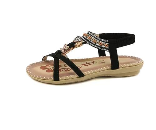 YEMNV Elegante Damen Sandalen für Besondere Anlässe, Blockabsatz für Hochzeit, Fest und Abend, Bequeme Abendsandalen mit Fußbett, Elegant und Stabil von YEMNV
