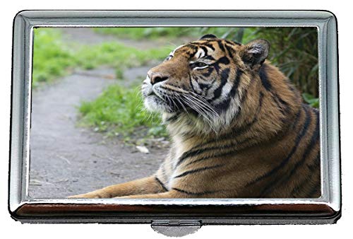 Hard Box Full Pack Zigarettenetui, Beast Tiger Clip Open Pocket Halter für 14 Zigaretten von YENDOSTEEN