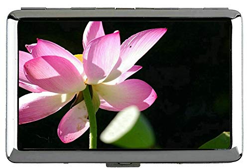 Yanteng Bunte Lotus Silber Metall Zigarettenetui-Frische Visitenkartenetui Edelstahl (Silber) von YENDOSTEEN