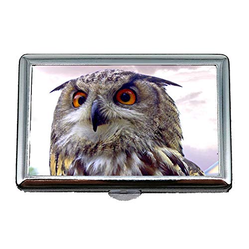 Yanteng Zigarettenetui Box, Eule Bauernhof Eule Vogel, Visitenkartenetui Visitenkartenetui Edelstahl von YENDOSTEEN