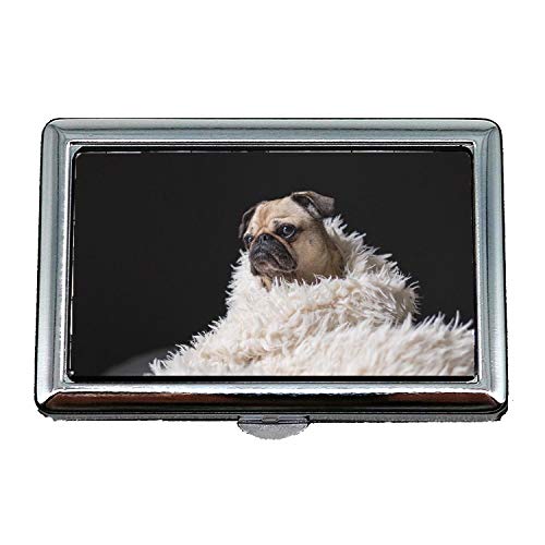 Zigaretten-Halter-Fall, entzückende Tierzucht Canine Cute Dog Domestic, Visitenkartenetui Visitenkartenetui Edelstahl von YENDOSTEEN