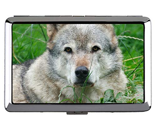 Zigarettenetui, Tier Wolf Zahn Name Card Holder von YENDOSTEEN