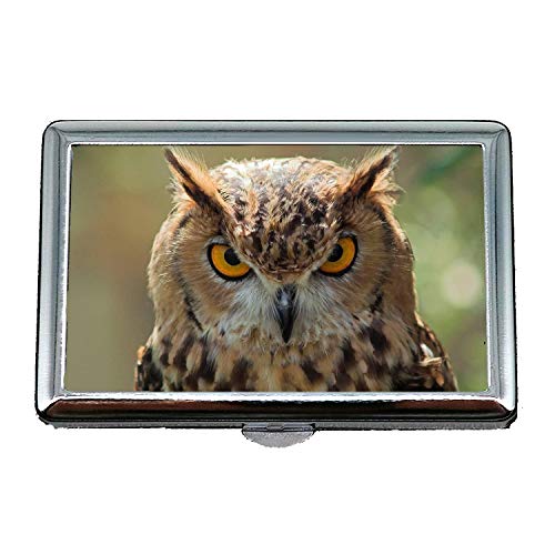 Zigarettenetui/Box, Eule Augen Gatsby Eule Vogel, Visitenkartenetui Visitenkartenetui Edelstahl von YENDOSTEEN