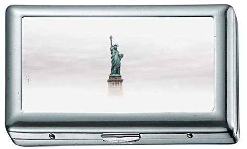 Zigarettenetui / -schachtel - King-Size-Zigaretten, Freiheitsstatue vq Zigarettenetui aus rostfreiem Stahl oder Zigarettenetui von YENDOSTEEN
