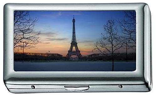 Zigarettenetui Box, Eiffelturm Paris auf Zigarette Edelstahl ID oder Zigarettenetui von YENDOSTEEN