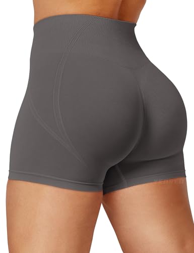YEOREO Dora Nahtlose Scrunch Workout-Shorts für Damen, hohe Taille, Po, Lifting, Fitnessstudio, Yoga, Biker-Shorts, 0 Deep Taupe, S von YEOREO