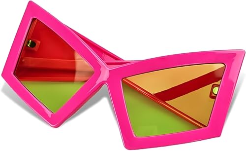 YEOVIBL Übergroße Lustige Sonnenbrille für Erwachsene Frauen, Neuartige Partybrille, Hip-Hop Tanz Accessoire, Einzigartiges Cat-Eye Design von YEOVIBL