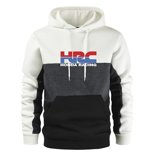 YERLOSS Herren Farbe Block Langarm Hoodie H.R_C Outdoor Casual Sport Kordelzug Sweatshirt mit Taschen (B1,L) von YERLOSS