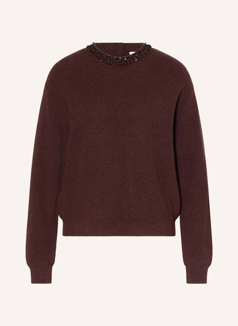 Yerse Pullover Bella Mit Schmucksteinen rot von YERSE