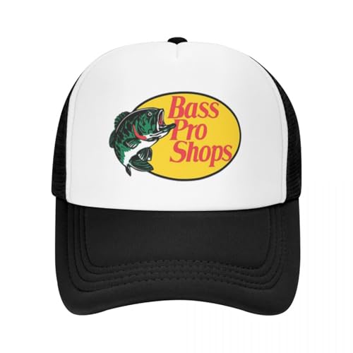 Klassisch Custom Bass Shark Angeln Sport Mesh Baseball Caps Frauen Männer Bass-Pro High-End Weiblich Strand Papa Hut Hip Hop Trucker Cap cool von YERTYIJH