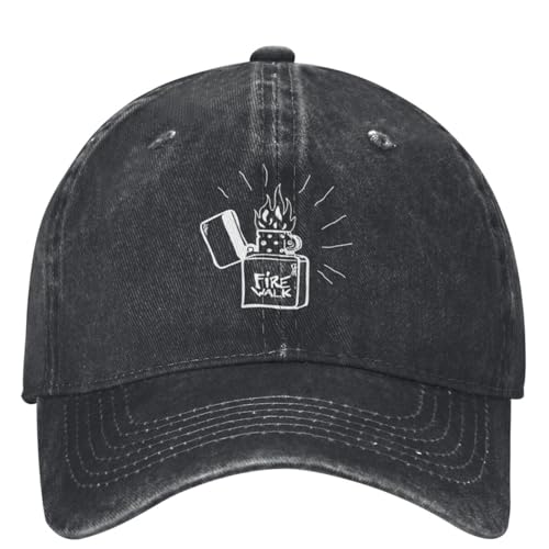 YERTYIJH Klassisch Fire Walk Life is Strange Baseball Cap y2k Retro Männer Erwachsene Trucker Papa Hut Sonnenschutz Laufen Hippie Baseball Caps Geschenk rot von YERTYIJH