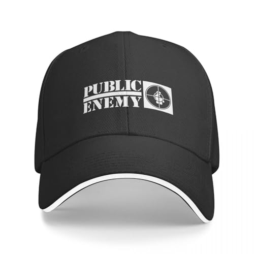 YERTYIJH Klassisch Weiß Rap Team Public Enemy Sport Baseball Caps Für Damen Unisex Männlich Strand Papa Hut Trucker Cap von YERTYIJH
