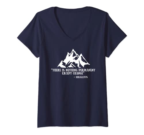 Damen Heraclitus Nothing Permanent Change Philosophie T-Shirt T-Shirt mit V-Ausschnitt Damen Heraclitus Nothing Permanent Change Philosophie T-Shirt T-Shirt mit V-Ausschnitt von YES Inspirational Apparel