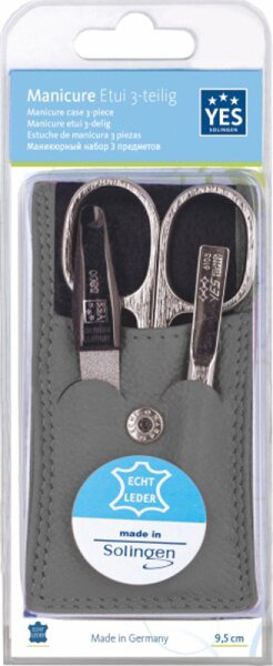 YES Solingen Manicure Etui 3-teilig taupe 1 Stk. von YES Solingen