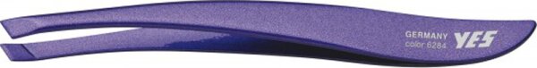 YES Solingen Pinzette schräg lila-metallic 9 cm 1 Stk. von YES Solingen