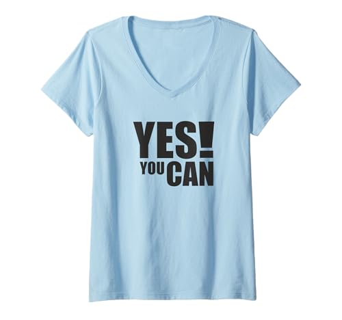 Damen Positive Denkweise, Fitnessstudio, Fitness, Inspiration T-Shirt mit V-Ausschnitt Damen Positive Denkweise, Fitnessstudio, Fitness, Inspiration T-Shirt mit V-Ausschnitt von YES YOU CAN – Motivational Positive Quote Design