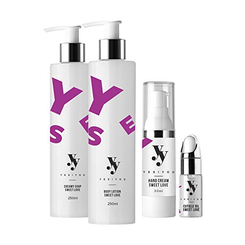 YES!YOU Körperpflege Set Damen Geschenk Luxus 4 Stück Bade- & Körperseife Körperlotion Handcreme Nagelhautöl Nagel- & Nagelhautöl, Perfektes Geburtstagsgeschenk für Frauen, 451ml YES!YOU Körperpflege Set Damen Geschenk Luxus 4 Stück Bade- & Körperseife Körperlotion Handcreme Nagelhautöl Nagel- & Nagelhautöl, Perfektes Geburtstagsgeschenk für Frauen, 451ml von Yes!You