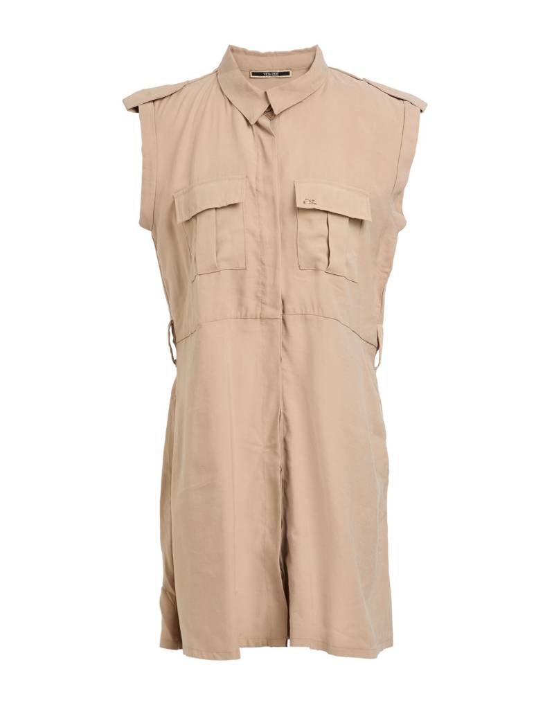 YES ZEE by ESSENZA Mini-kleid Damen Beige von YES ZEE by ESSENZA