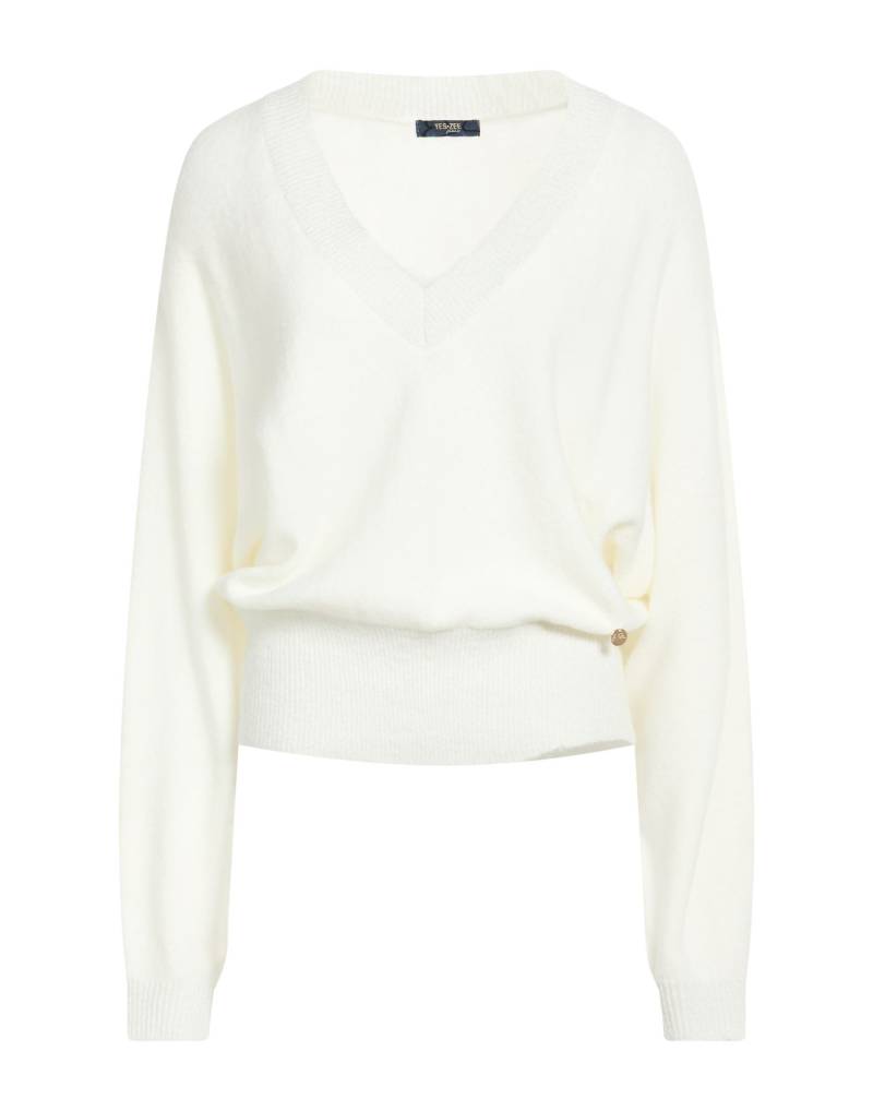 YES ZEE by ESSENZA Pullover Damen Cremeweiß von YES ZEE by ESSENZA