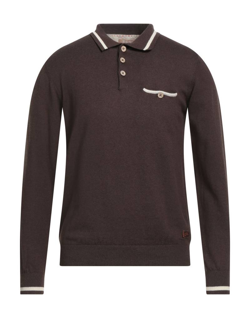 YES ZEE by ESSENZA Pullover Herren Schokobraun von YES ZEE by ESSENZA