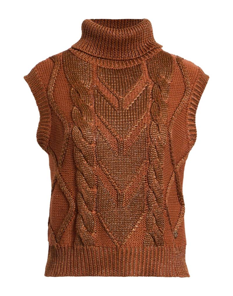 YES ZEE by ESSENZA Rollkragenpullover Damen Braun von YES ZEE by ESSENZA