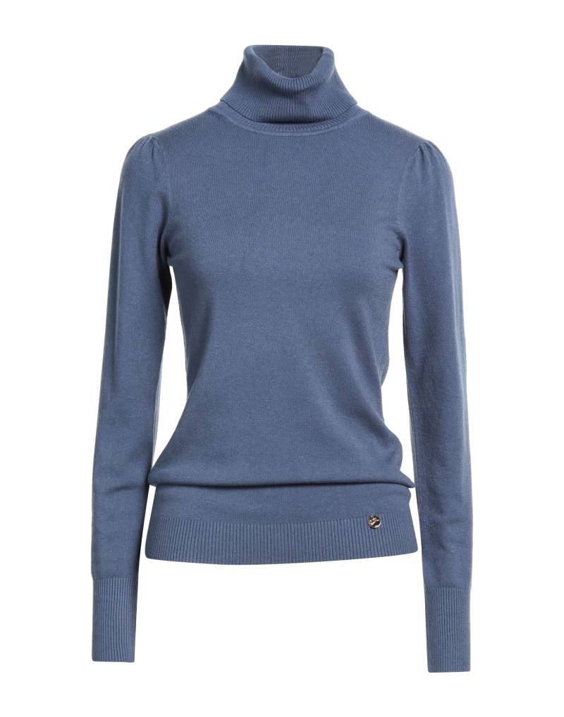 YES ZEE by ESSENZA Rollkragenpullover Damen Hellblau von YES ZEE by ESSENZA