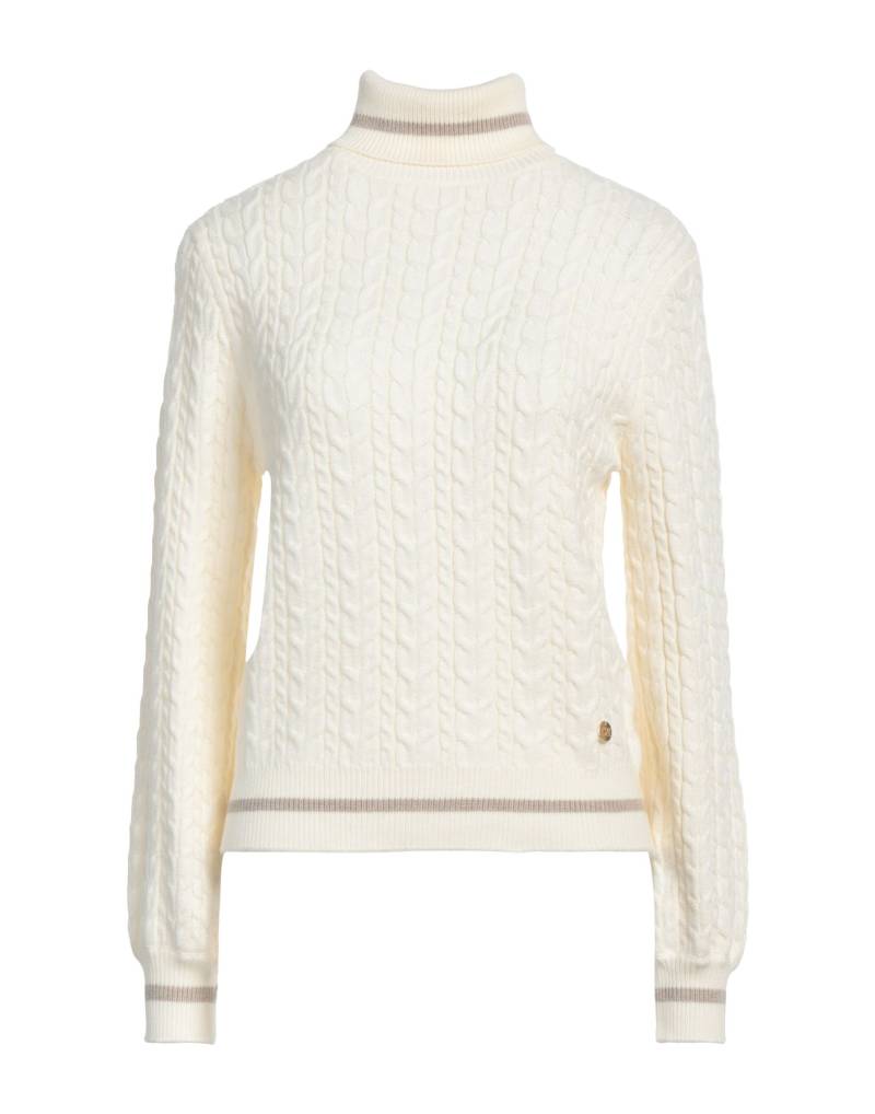 YES ZEE by ESSENZA Rollkragenpullover Damen Off white von YES ZEE by ESSENZA