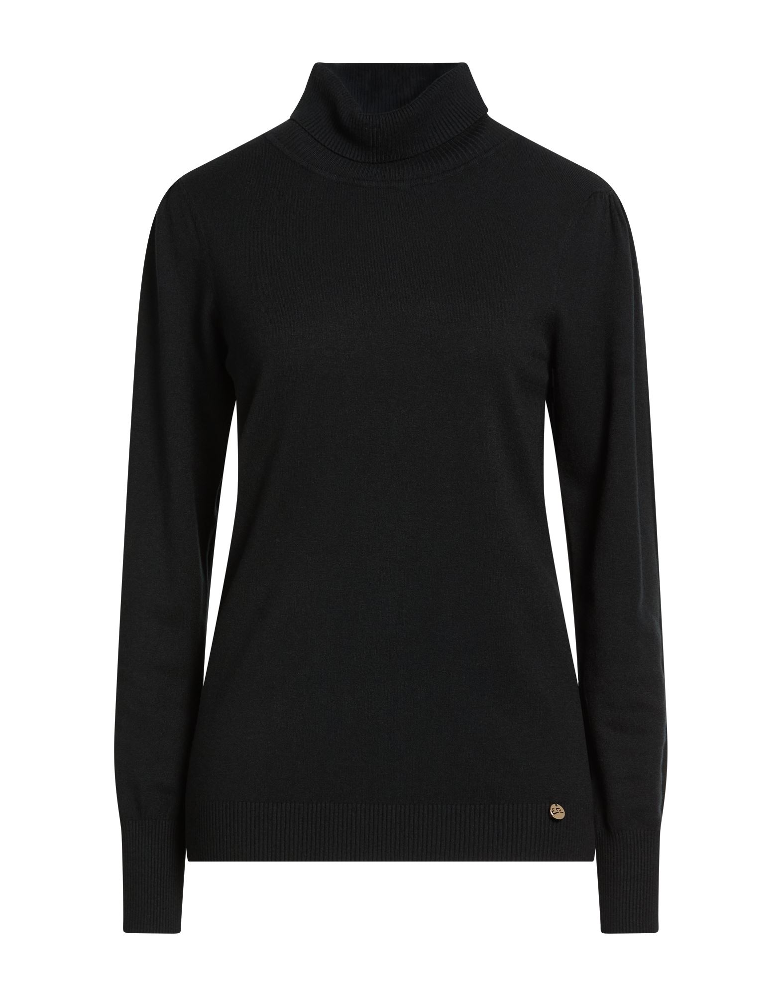 YES ZEE by ESSENZA Rollkragenpullover Damen Schwarz von YES ZEE by ESSENZA