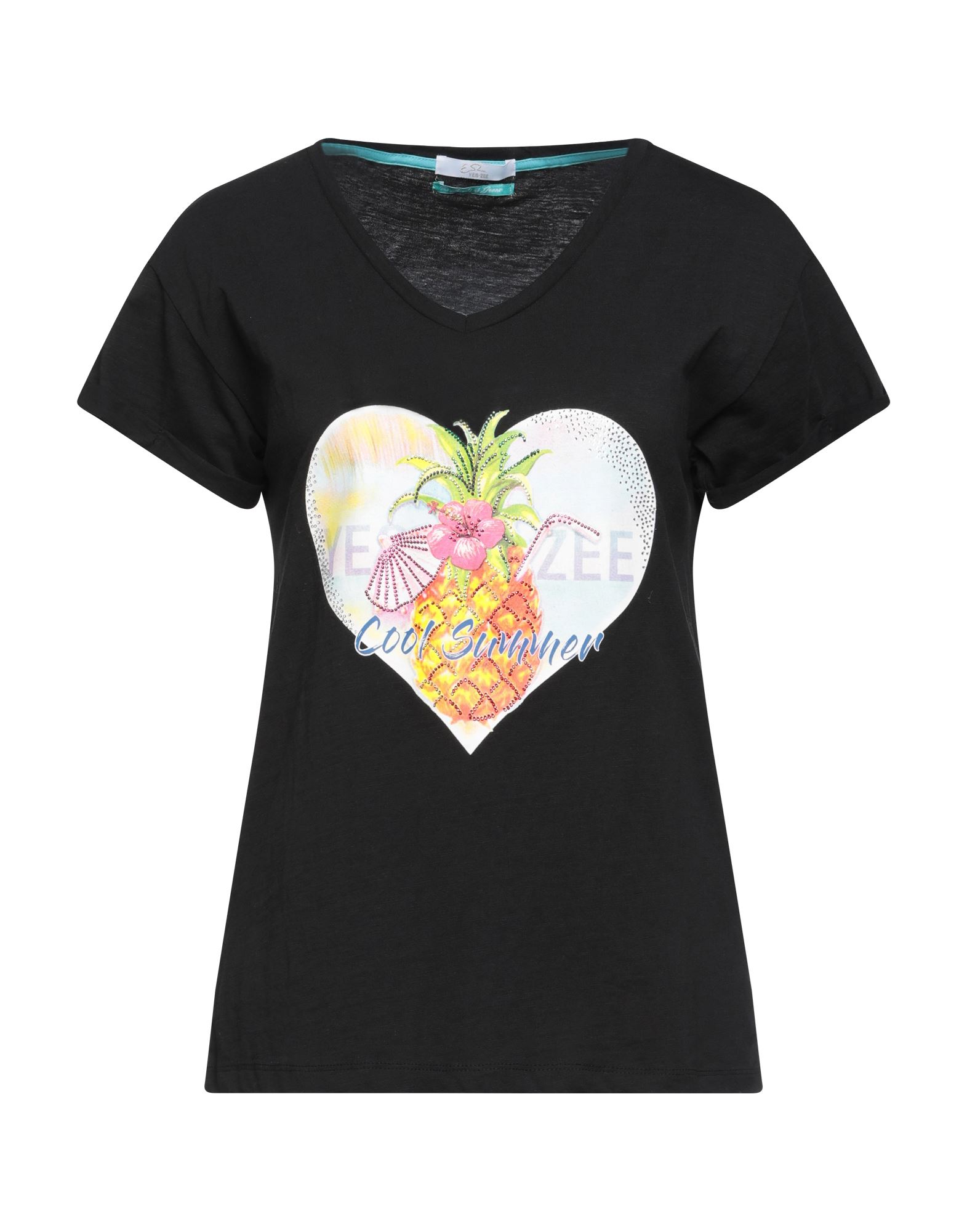 YES ZEE by ESSENZA T-shirts Damen Schwarz von YES ZEE by ESSENZA