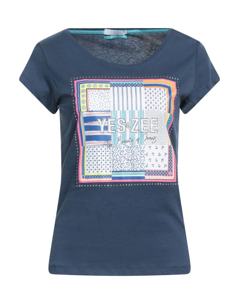 YES ZEE by ESSENZA T-shirts Damen Taubenblau von YES ZEE by ESSENZA