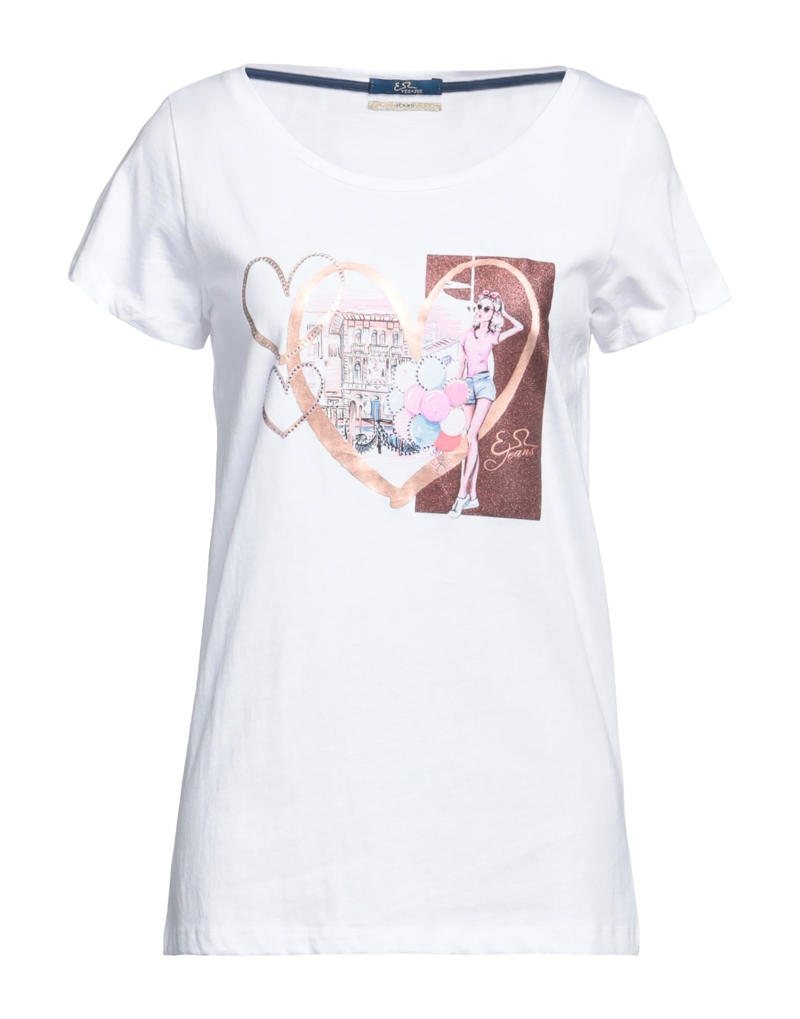 YES ZEE by ESSENZA T-shirts Damen Weiß von YES ZEE by ESSENZA