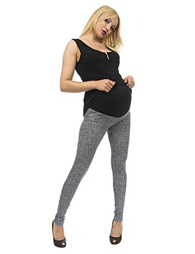 Umstand Hose Muster Leggings Umstandsleggings lang gekämmte Baumwolle Muster 2 L von YESET