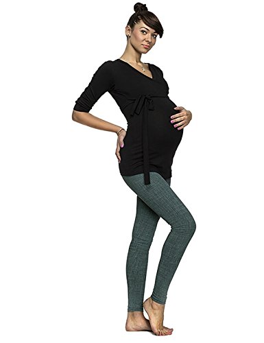 Umstand Hose Muster Leggings Umstandsleggings lang gekämmte Baumwolle Muster 5 S von YESET