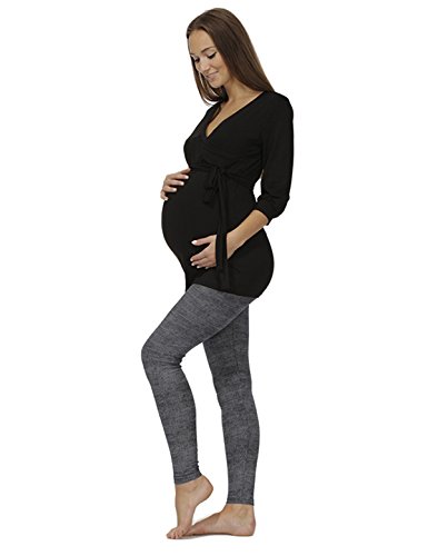 Umstand Hose Muster Leggings Umstandsleggings lang gekämmte Baumwolle Muster 6 M von YESET