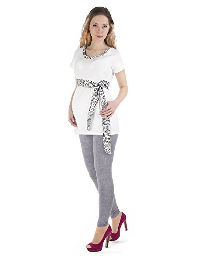 Umstand Hose Muster Leggings Umstandsleggings lang gekämmte Baumwolle Muster 9 S von YESET