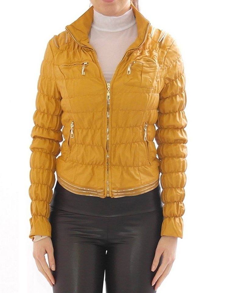 YESET Bikerjacke Damen Jacke Kunstleder Jacket Balzer Biker mit Zipper von YESET